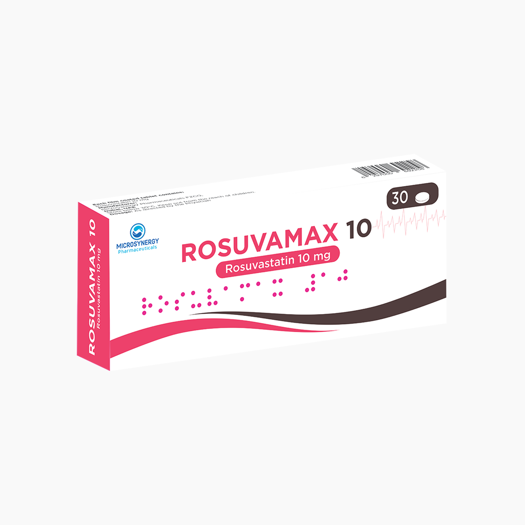 ROSUVAMAX 10MG 30T packaging visual